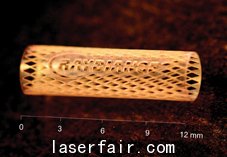 生物可吸收支架原型的筋寬約為80微米，筋厚150微米