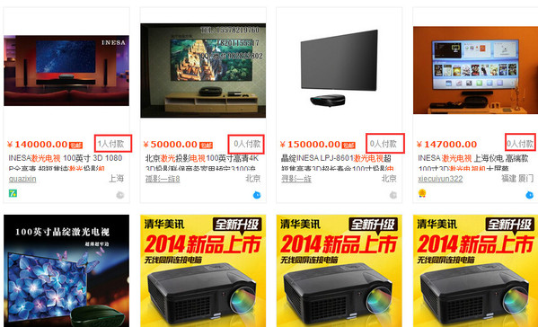 100吋的激光電視賣給誰(shuí)？